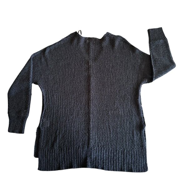 Universal Thread Women's V Neck Pullover Crochet Sweater Black Medium - Picture 3 of 6